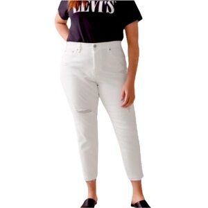 NWOT LEVIS wedgie skinny white jeans 22W